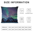 thumbnail image 5 of YINGXI Throw Pillow Cushion Cover, Southern Iceland View with The Sky by The Rocky Hills and Wild Night Scenery, Decorative Square Accent Pillow Case,Blue Lime 18x18in, 5 of 5