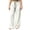 White, variant on Edvintorg Trousers Pants for Women Plus Size Elastic Waisted Casual Pant Loose Wide Leg Stretch Trouser with Drawstring Womens Fashion White S-3XL