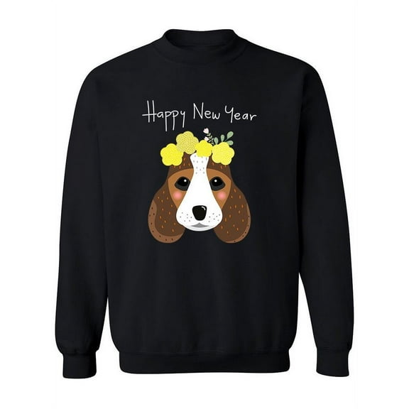 Dog�s New Year. Sweatshirt Women -Image by Shutterstock, Female Medium