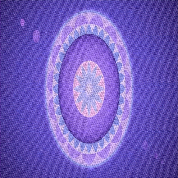 Ahgly Company Indoor Square Patterned Purple Mimosa Purple Area Rugs, 6' Square