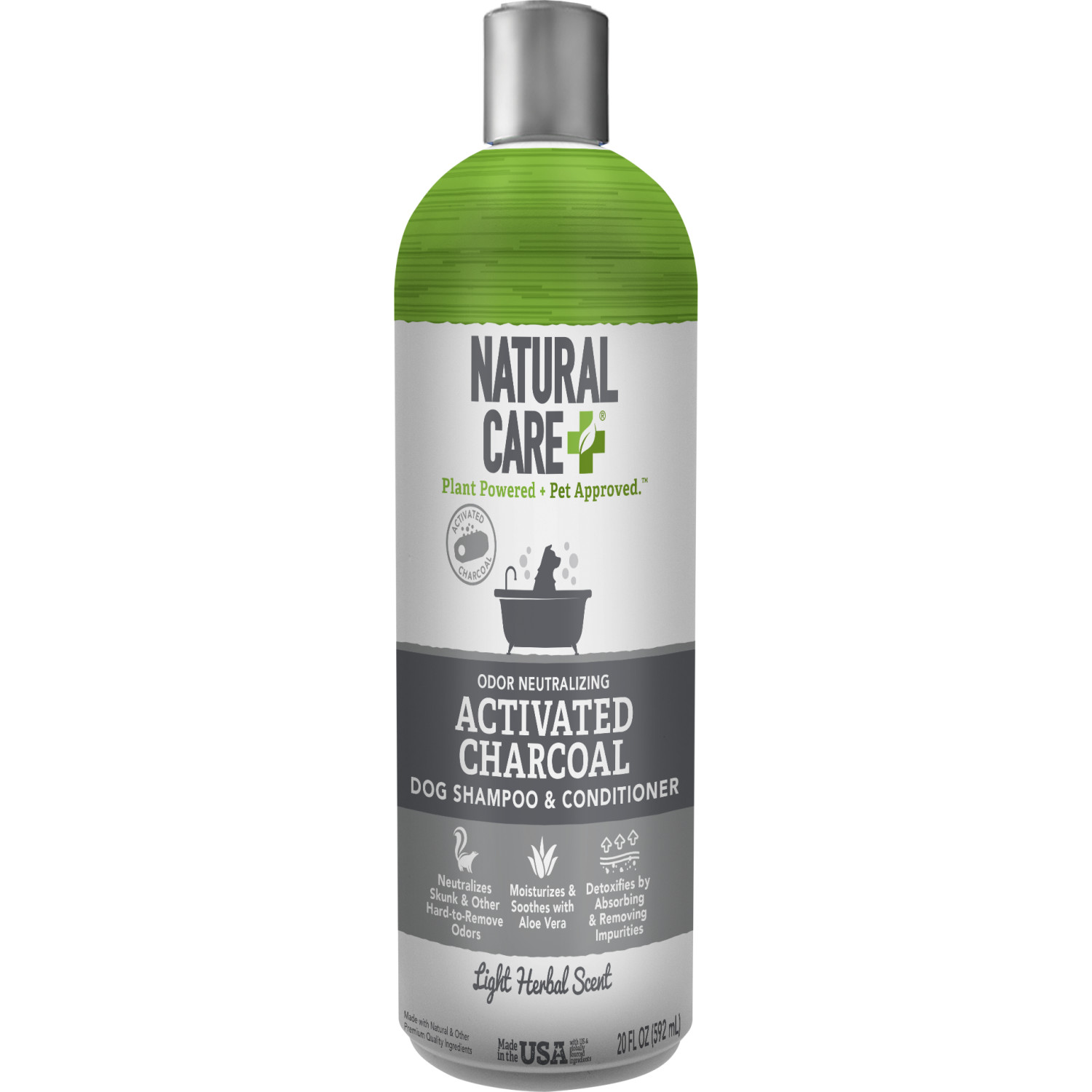 Natural Care Charcoal Dog Shampoo Light Herbal Scent photo 1