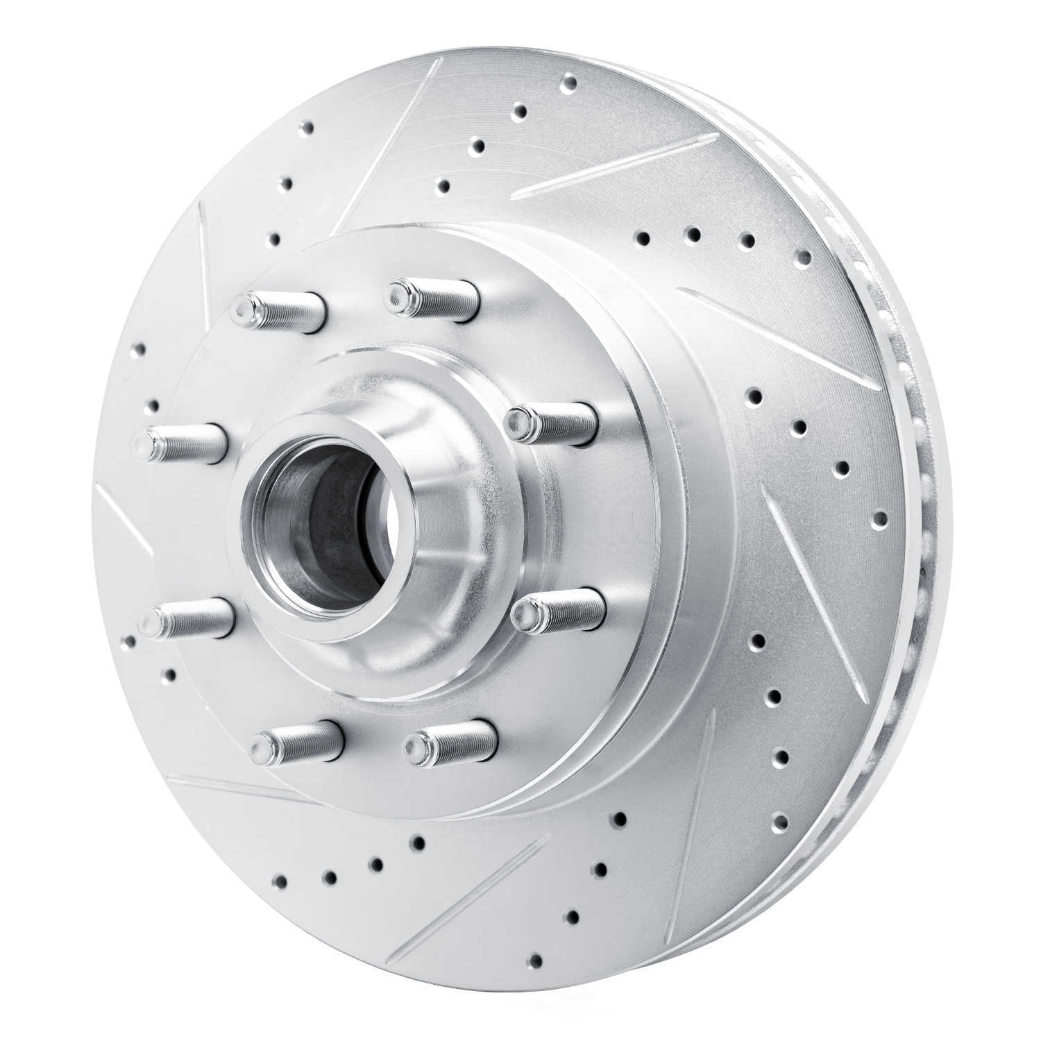 Dynamic Friction Company 631-54209L DFC Brake Rotor - Drilled And Slotted - Silver