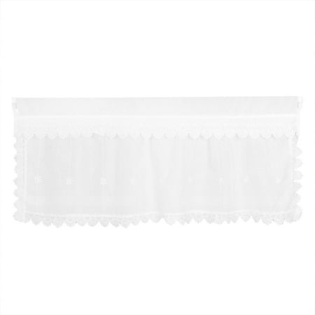 47 Inch Raised Panel - Polyester Flower Printed Blackout Curtain Door Window Valance 47 Inch x 20 Inch