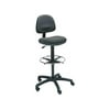 Safco 3401BL Precision Extended Height Swivel Stool w/Adjustable Footring, Black Fabric