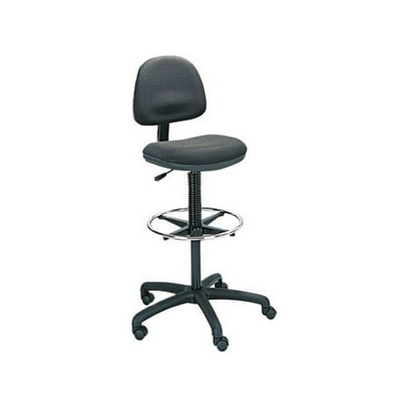 UPC: 0073555340129 | Safco 3401BL Precision Extended Height Swivel Stool w/Adjustable Footring Black Fabric
