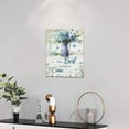 thumbnail image 3 of Farmhouse Bathroom Blue Floral Wall Art Rustic Flower Pictures Wall Decor Country Floral Butterfly Positive Canvas Prints Painting Modern Home Framed Artwork for Living Room Bedroom Office 12"x16", 3 of 6