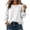 White, variant on tarylea Tops for Women Trendy Long Sleeve Scoop Neck Button Slit Hem T-Shirts Casual Loose Fall Plain Tops