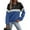 Blue, variant on Women's Crewneck Sweatshirts Color Block Dressy Pullover Casual Long Sleeve Tops Trendy 2025