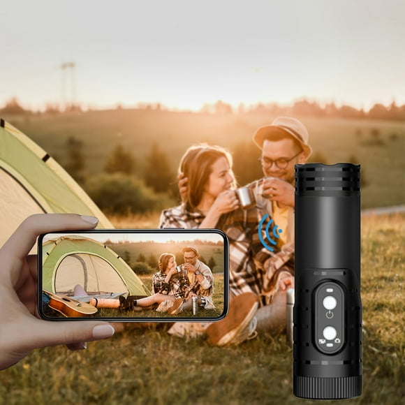 Mefallenssiah 1080P Ultra Clear Sports Camera Wireless Wifi Outdoor Motorcycle Helmet Recorder 120 Degree Wide-Angle Shooting Flashlight Camera