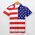 thumbnail image 3 of American Flag Men Zipper T-shirt Summer Casual Short Sleeve T-shirt Top, 3 of 7