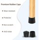 thumbnail image 5 of Juego de 4 tapones redondos antideslizantes de caucho sintético para patas de silla, de 30 mm y 3 cm de diámetro, color negro., 5 of 5