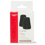 Equate 3/4" Rubber Cane Tips, 2 Count