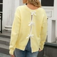 thumbnail image 5 of Oversized Sweaters for Women Fall Sweaters for Women Women's Sexy Bow Tied Back Knit Sweater With Open Back, 5 of 7