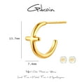 thumbnail image 2 of GDCOIN Cross Earrings 14K Gold Plated Handmade Everyday Jewelry for Women, 2 of 9