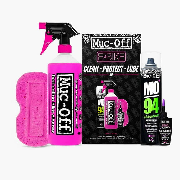 Muc-Off Ebike Clean, Protect, Lube Kit Stops Rust, Lubricates Parts