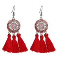 thumbnail image 2 of Jiaroswwei Earrings Bohemian Charming Look Alloy Sunflower Tassel Dangle Jewelry Earrings for Birthday, 2 of 7