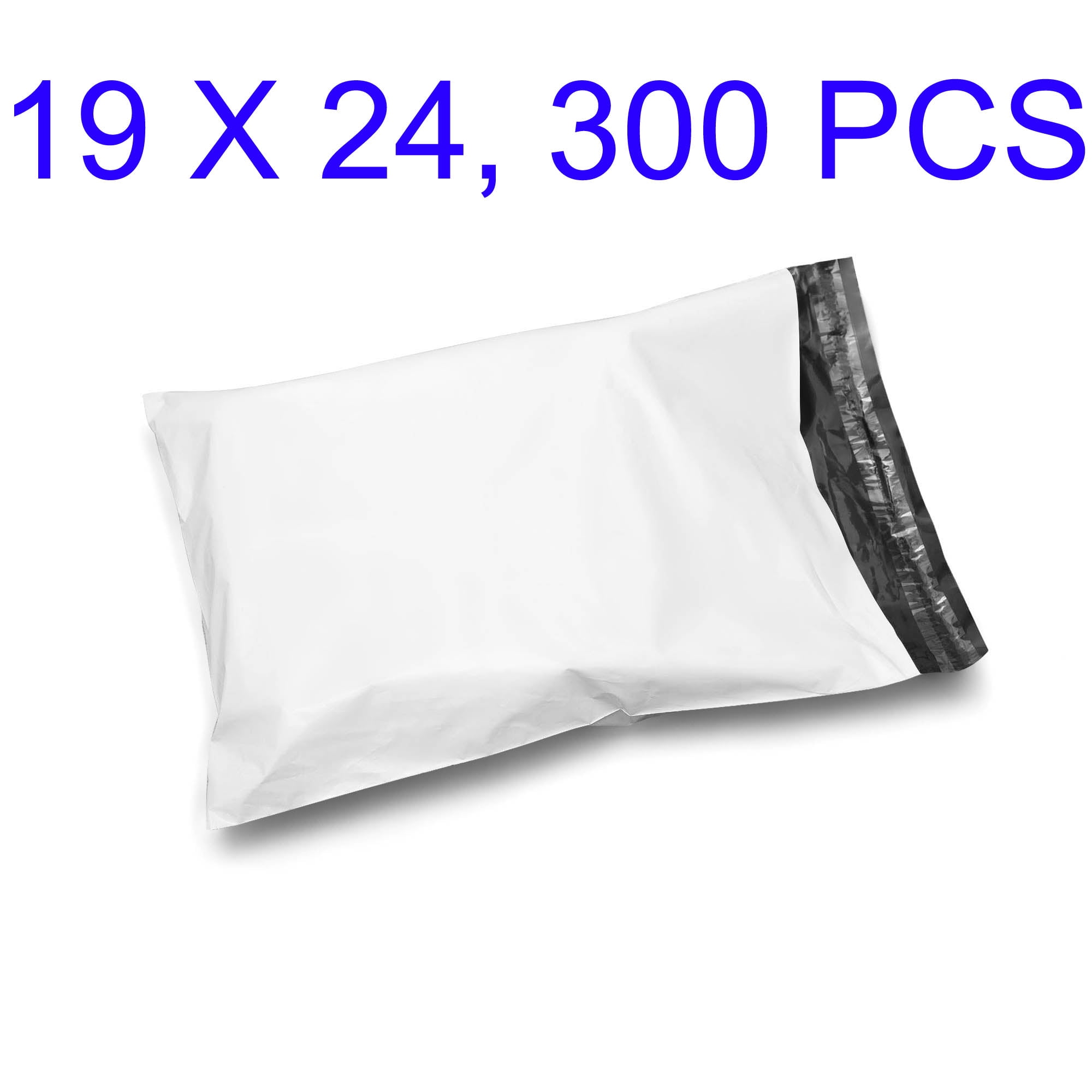 300pcs #000 white poly mailer flat shipping envelope bag 4" x 8.5" 2.4MIL 