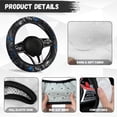 thumbnail image 5 of Uorisanigo American Flag Car Steering Wheel Protector Wolf Print Fluffy Steering Wheel Cover for Winter Breathable Car Steering Wheel Cover for Men Flannel Car Accessories Gift for Dad, 5 of 8