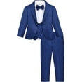 thumbnail image 2 of Boys Suit Set, Formal Jacket, Vest, Pants, Shirt and Matching Bowtie 5 Piece, 2 of 17