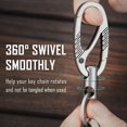 thumbnail image 6 of Key Unity Titanium Carabiner Keychain Clip, Dual-Gate Quick Release Key Chain Clip Hook with Key Ring Connector for Men Women KM09, 6 of 11