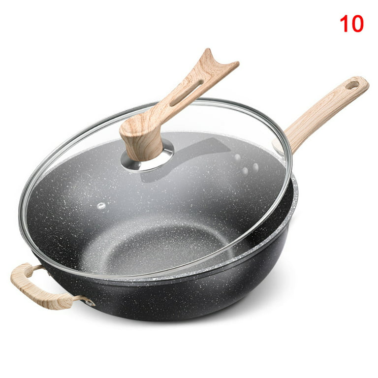 Non Stick Ceramic Deep Frying Pan with Lid – Kitchen Best Helpers