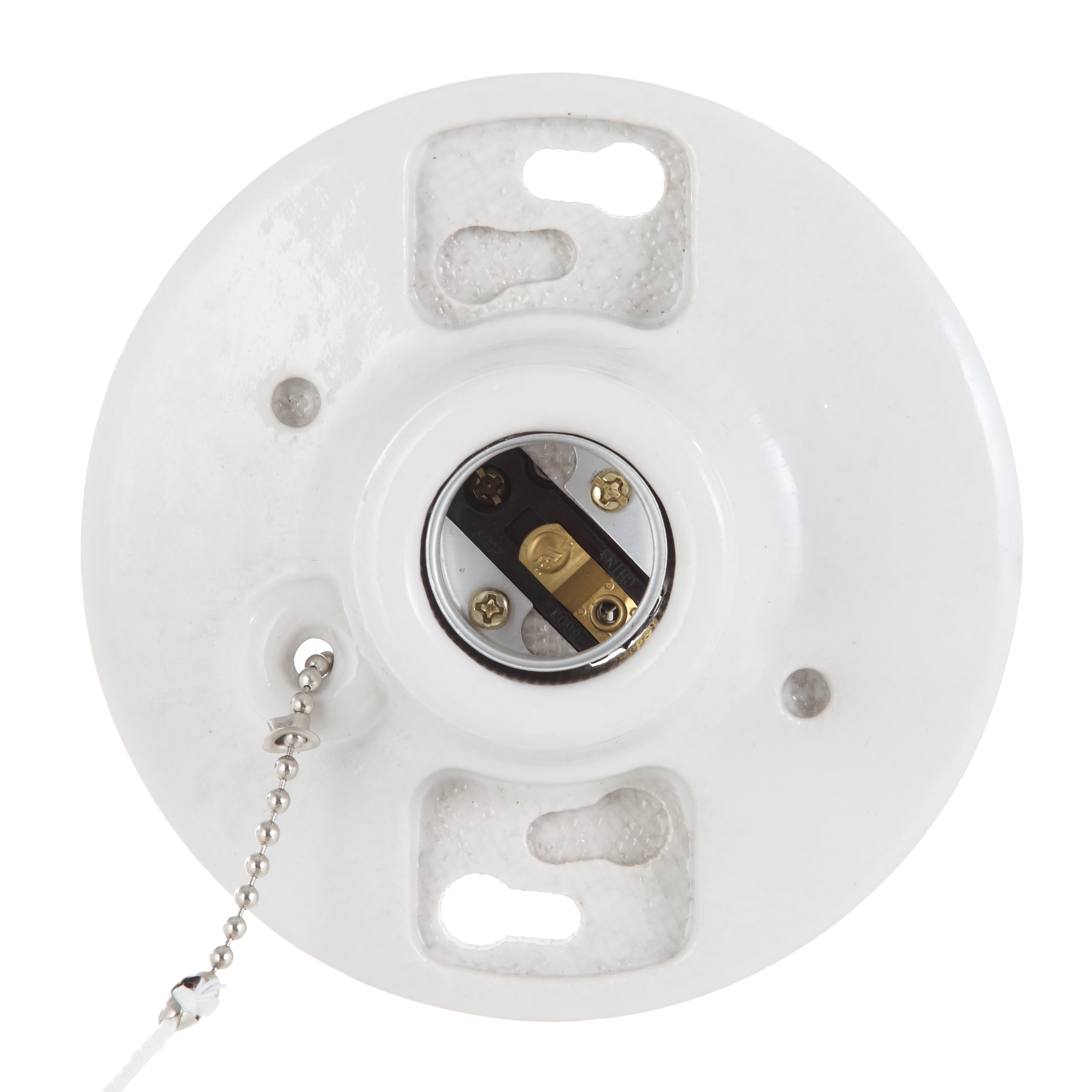 Hyper Tough Pull Chain Traditional Light Bulb Socket Porcelain TD35079G