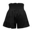 thumbnail image 7 of QUYUON Plus Size Athletic Shorts for Women Beach Shorts for Women Lightweight Shorts for Ladies Fashion Shorts for Women Pleated Shorts Pants Style S-476 Hiking Shorts Women's Hiking Shorts Black XXL, 7 of 7
