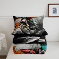 thumbnail image 5 of Manfei Speed Motocross Queen Comforter Set,Checkered Print Comforter Sets Queen，White Black,Black Reversible,3-Piece,1 Comforter and 2 Pillowcases, 5 of 7