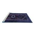 thumbnail image 2 of Ahgly Company Machine Washable Indoor Round Persian Blue Traditional Area Rugs, 5' Round, 2 of 4