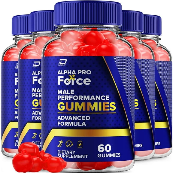 Alpha Pro Force Gummies for Men – Alpha ProForce Male Performance Gummies, Energy, Optimal Balance, 5 Pack, 300 Gummies