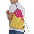 thumbnail image 3 of Bingfone Red Ice Cream Drawstrings Backpacks Bags For Men Women Gym Drawstrings Bag, 3 of 9