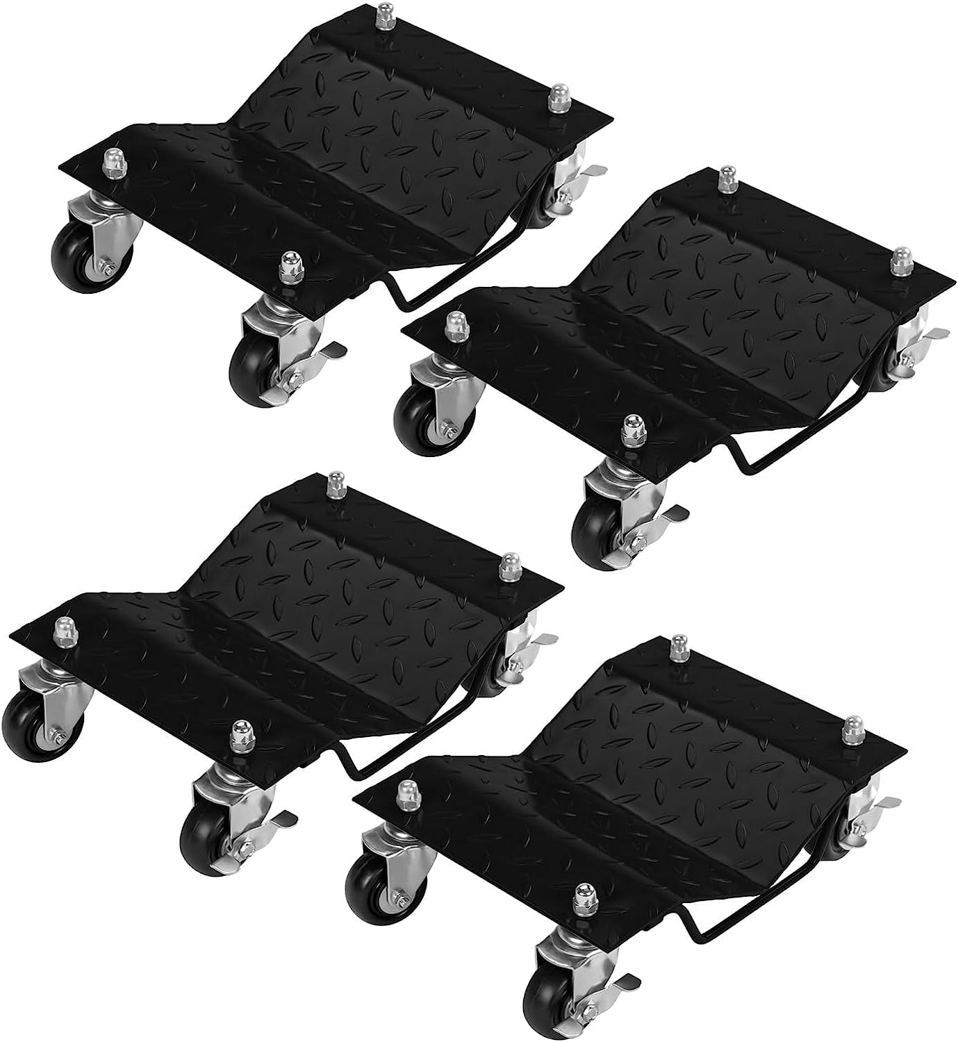 TUFFIOM Car Dolly Set of 4, 8000LBS Capacity Wheel Dolly, Heavy Duty
