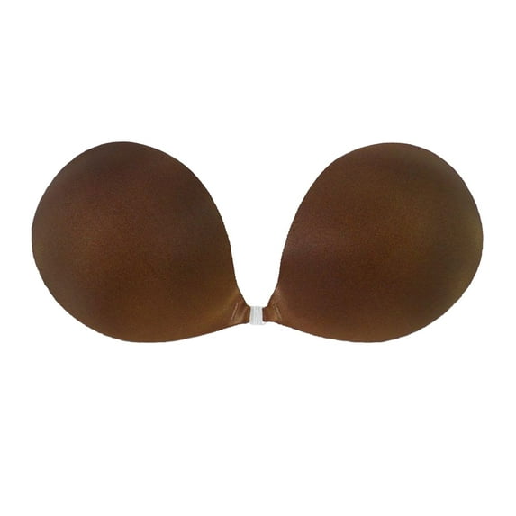 The NuBra Seamless Push Up 2 Adhesive Bra (SE998),D Cup,Chocolate