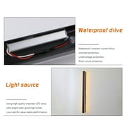 LITOM Outdoor Modern Wall Light, LED Wall Sconce Fixture, Rectangular Black Shell Wall lamp, Elegant Frosted, IP65, Anti Rust, for Porch, Background Wall, 1 Pack