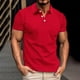 thumbnail image 2 of Playeras De Algodon Para Hombre, Camiseta Juvenil De Lino De Color Liso, Ropa Holgada, Cuello En V, Camisa De Manga Larga Para Hombre, 2 of 5