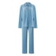 thumbnail image 4 of VISgogo Traje de Pijama de Dos Piezas para Mujer, Tops de Manga Larga con Botones y Cuello Vuelto de Color Sólido + Pantalones Largos con Cintura Elástica VISgogo moda, 4 of 9