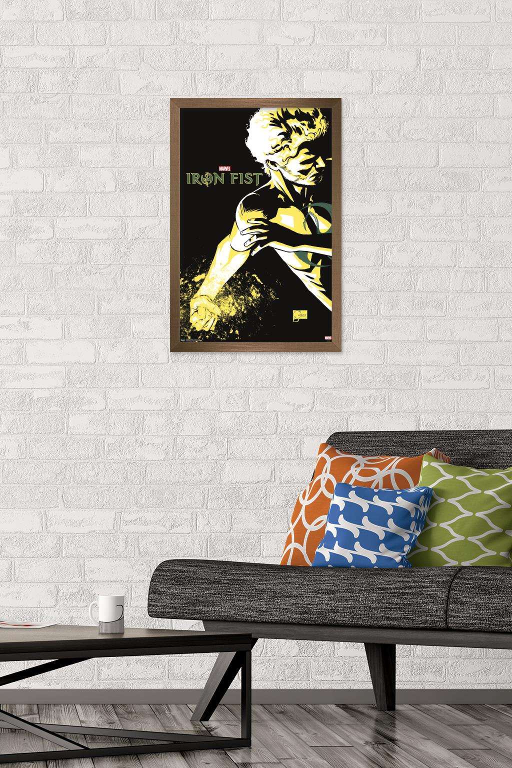 Marvel Comics TV - Iron Fist - Promo Wall Poster, 14.725" x 22.375", Framed