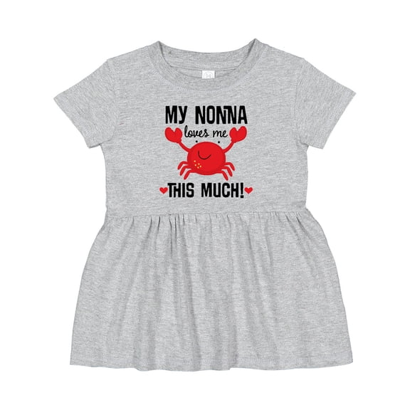 Inktastic Nonna Loves Me Grandson Girls Baby Dress