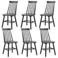 thumbnail image 3 of 17.5''W Farmhouse Dining Chairs Set of 6, 7-Spindle Windsor Solid Wood Chair for Kitchen & Dining Room, Black, 3 of 7