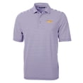 thumbnail image 2 of Men's Cutter & Buck  Purple LSU Tigers Alumni Logo Virtue Eco Pique Stripe Recycled Polo, 2 of 3