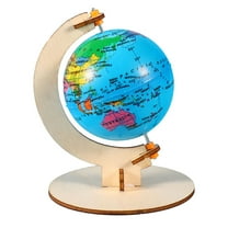 MRLESS Kids' Educational Wood Globe Diy Earth Model Kit Handmade Science Craft Globe Ideal For Classroom Home Offices