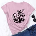 thumbnail image 2 of Teacher Shirt Women Teaching Tshirt Alphabet Graphic Short Sleeve Basic Tee Tops Kindergarten Teachers Gift T-Shirt, 2 of 7