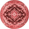 thumbnail image 1 of Ahgly Company Indoor Round Medallion Red Traditional Area Rugs, 7' Round, 1 of 4