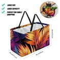 thumbnail image 2 of Tropical Jungle Palm Leaves Large Foldable Oxford Cloth Cube Organizer Tote Bag Toy Basket, 2 of 7