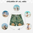 thumbnail image 6 of FORMRS Boys Swim Trunks Quick Dry Mesh Liner Boardshorts Sizes XS-XL, Brown Christmas Gingerbread, 6 of 7