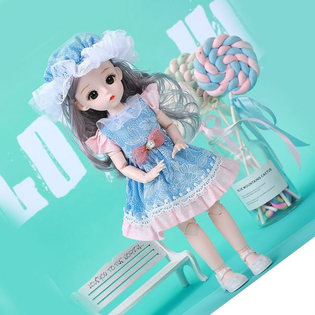 Muñeca de moda muñeca de cumpleaños juguete de princesa muñeca de moda de 118 pulgadas juguete Poseable encantador regalo de cumpleaños para niños para niñas de 3 ANGGREK Otros
