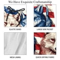 thumbnail image 4 of luoweisi Men's Beach Shorts Quick Dry Swim Trunks with Mesh Lining American Flag and Animals 2XL, 4 of 5