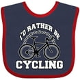 thumbnail image 3 of Inktastic I'd Rather Be Cycling Boys or Girls Baby Bib, 3 of 4