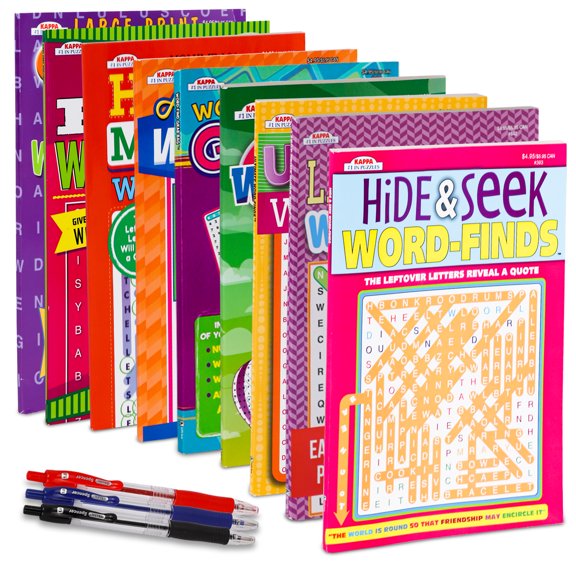 VARIETY SAVINGS 9-Pack 750  Large WordSearch Puzzle Books for Adults, Aging Seniors Brain Stimulation Giant Print Words Activity Books (Variety Pack Bulk), Paperback - 8x10