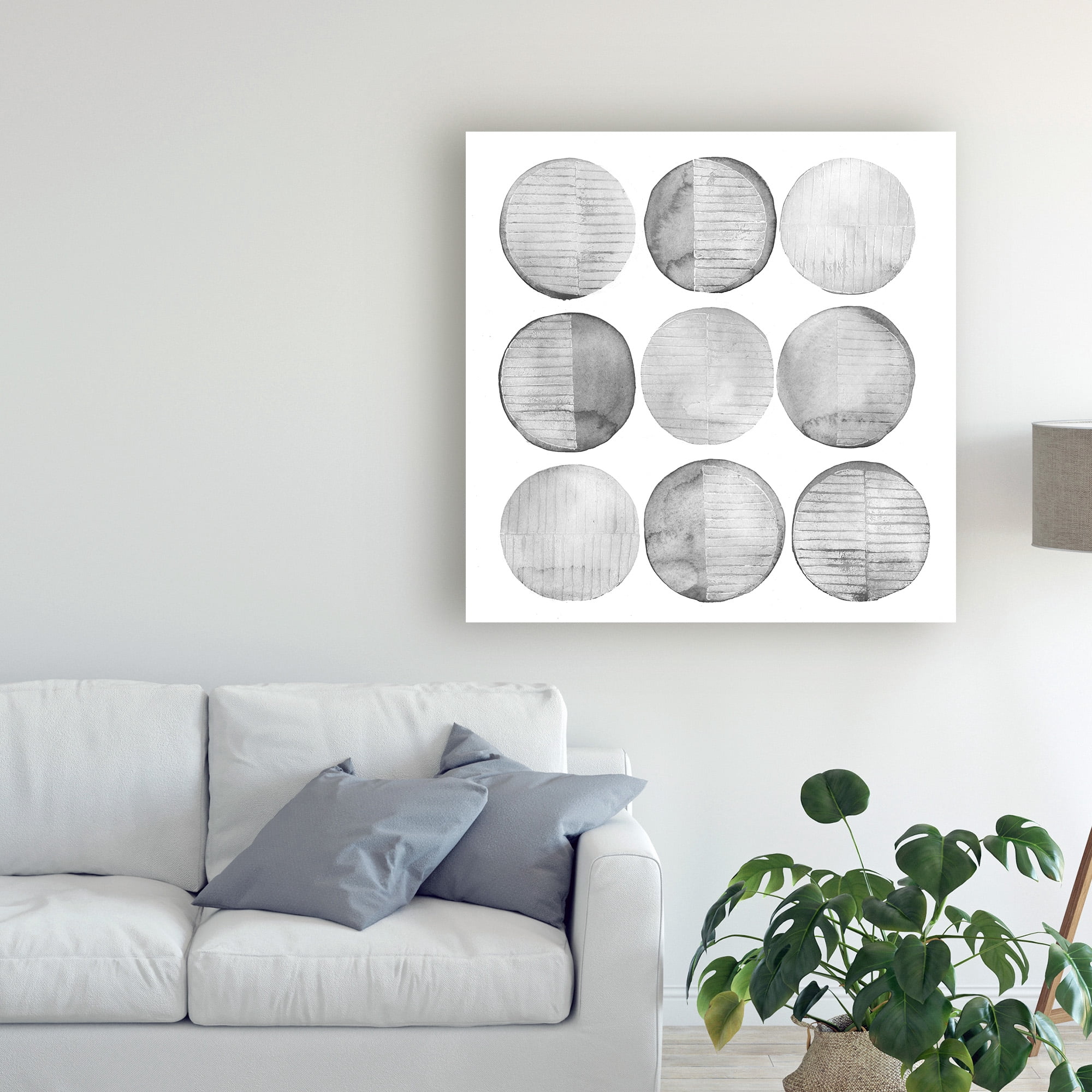 Trademark Fine Art 'Soft Circles I' Canvas Art by Grace Popp